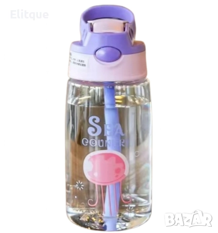 Детска бутилка за вода със сламка 480мл, снимка 8 - Други стоки за дома - 52840522