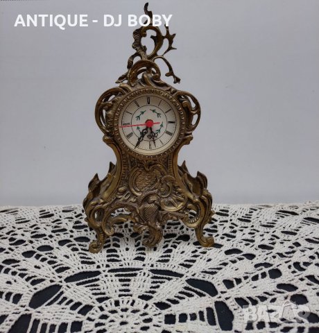 Бронзов настолен часовник за камина и бюро., снимка 6 - Антикварни и старинни предмети - 40379782