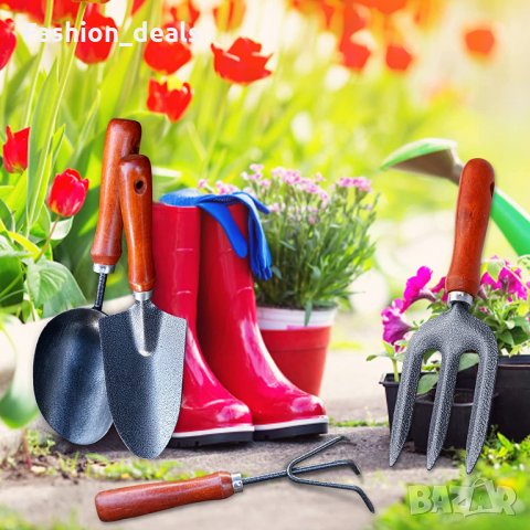 Нов Комплект градински инструменти от неръждаема стомана 4 броя, снимка 5 - Градински инструменти - 33693610