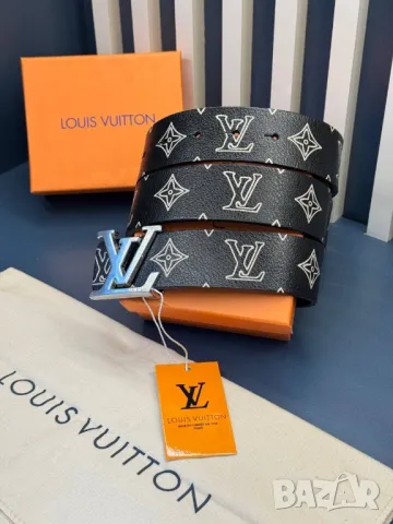 колани от естествена кожа в кутия 4см louis vuitton , снимка 2 - Колани - 50350423