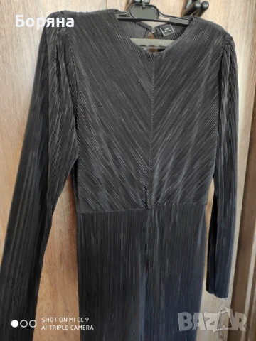 ZARA дълга черна рокля солей, снимка 8 - Рокли - 51285415