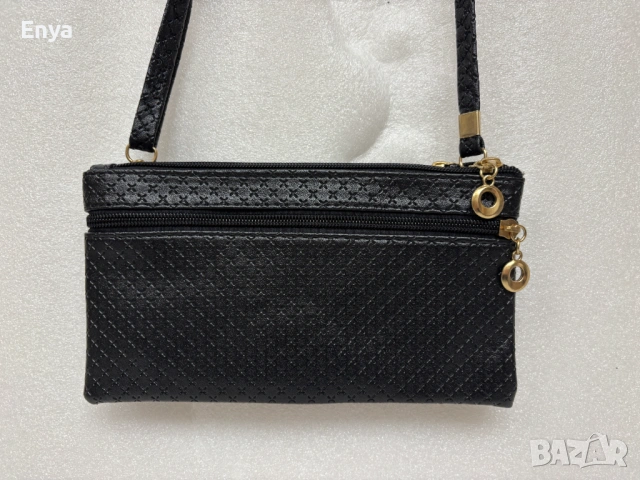 Малка черна чанта тип "портмоне" , снимка 3 - Чанти - 54156722