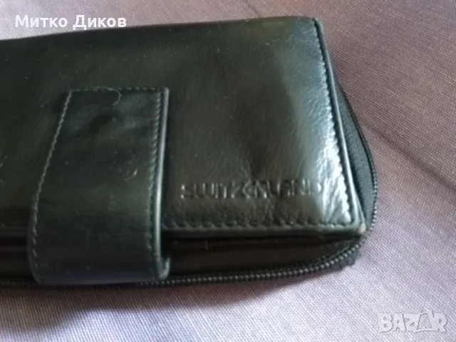 Портфейл Switzerland марков естествена кожа 150х95мм с много прегради за карти, снимка 4 - Портфейли, портмонета - 48825327
