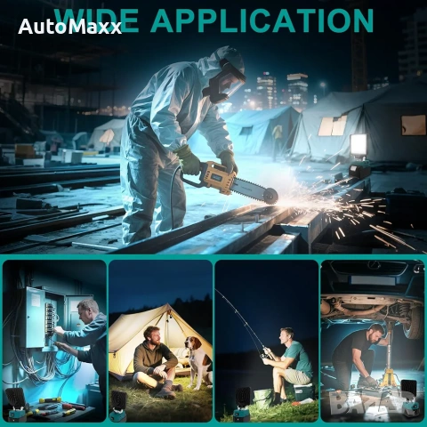 NATPOW 5200 лумена LED работни лампи 2бр.с батерия за 18 V (без батерия) 2 режима , снимка 7 - Други инструменти - 54148247