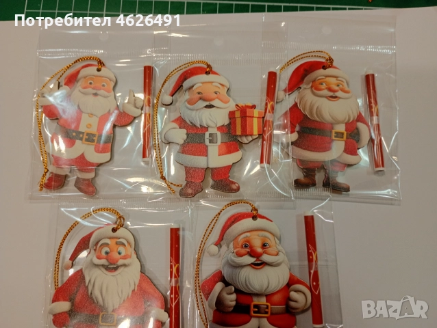 Коледни магнити,подаръци,висулки,късмети, снимка 2 - Декорация за дома - 52099196