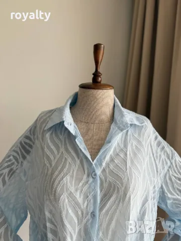 Риза в син и черен цвят , снимка 3 - Ризи - 50267861