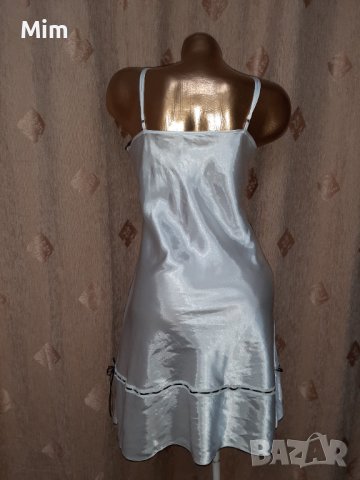 М/l Бяла къса нощница с черна дантела , снимка 6 - Нощници - 39206478