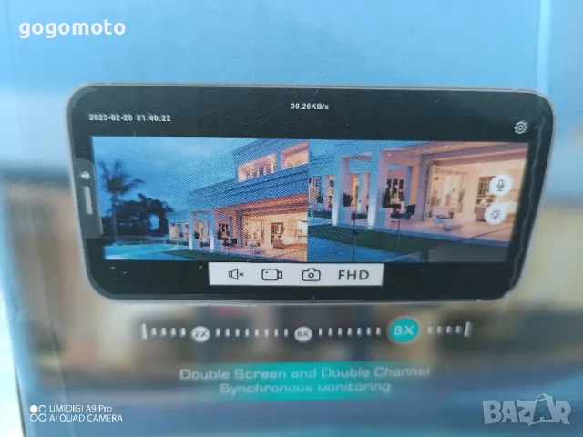 Смарт WiFi Външна камера, 8 MP, ДВОЙНА КАМЕРА, 360 ГРАДУСА, SD КАРТА,МИКРОФОН, ВИСОКОГОВОРИТЕЛ, снимка 13 - IP камери - 48001737