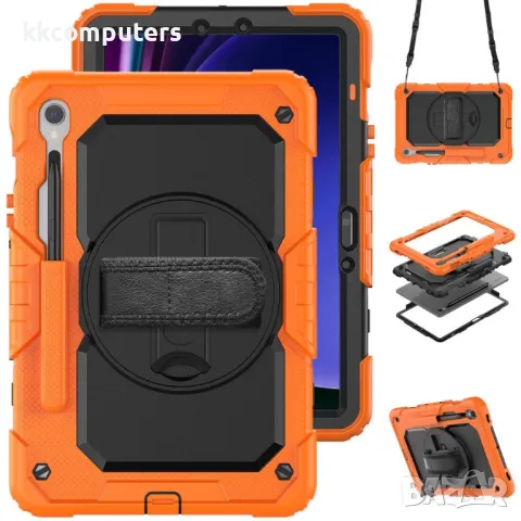 Samsung Galaxy Tab S10 FE Hybrid Tablet Case with Hand Grip & Strap TPU Силиконов Калъф и Протектор