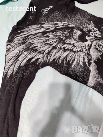 Мъжка термична блуза Affliction Reaping Black Thermal термална S Small, снимка 5 - Блузи - 47427247