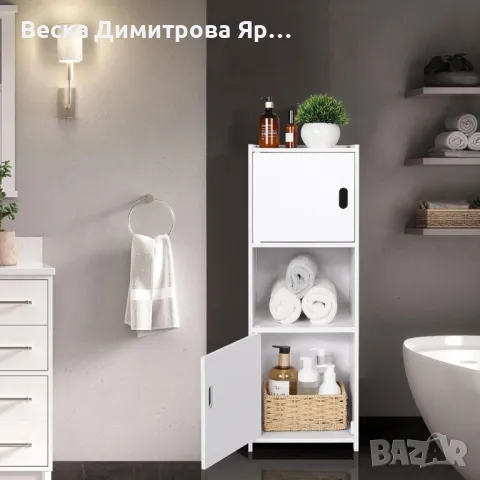 Стилен и практичен водоустойчив шкаф за баня, кухня, коридор или спалня 80x22x25, снимка 2 - Шкафове - 49135347