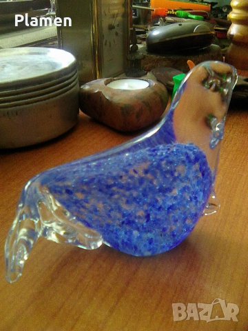Стъклена фигурка на морж, снимка 1 - Други ценни предмети - 37009867