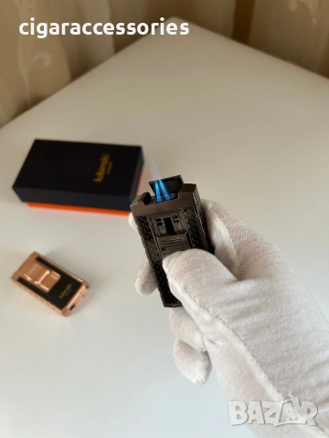 Запалка Lubinski с двоен пламък и вграден пънч, снимка 2 - Запалки - 52812874