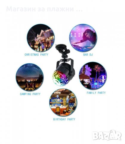 LED ДИСКО ПАРТИ ЛАМПА 7 ЦВЯТА - код 2968, снимка 8 - Други - 34141916