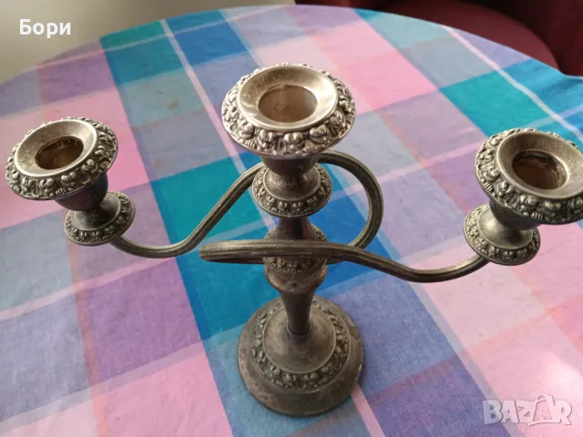 Сребърен свещник IANTHE C 31, снимка 2 - Други ценни предмети - 48654075