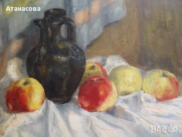 ТАНЯ ТАНЧЕВА  картина Натюрморт масло 1990 г 1, снимка 3 - Картини - 54140099