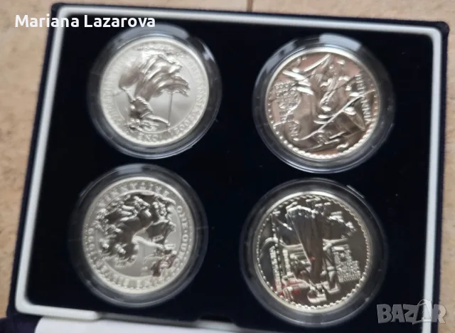 Британски сребърни монети , снимка 2 - Нумизматика и бонистика - 56550373
