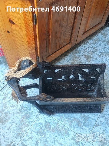 Дървена стойка за вестници и списания , снимка 3 - Други стоки за дома - 52935002