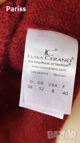 Luisa Cerano италиянска блуза 70% мохер, снимка 3 - Блузи с дълъг ръкав и пуловери - 42774709