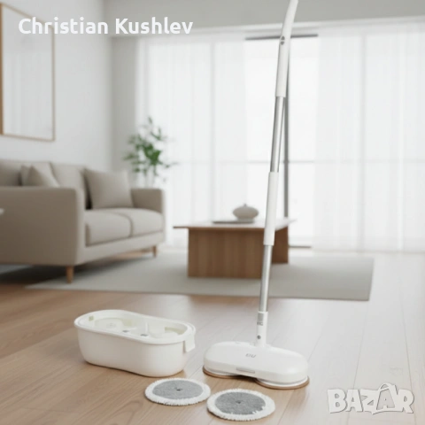 Електрически моп със спрей и центрофуга – за бързо и ефективно почистване, снимка 3 - Друга електроника - 53275191