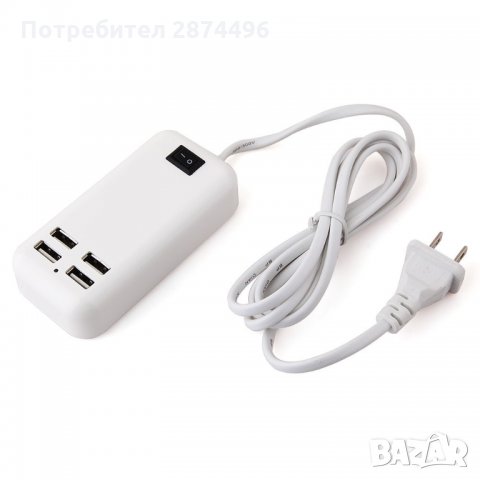 USB зарядно на 220V 15W 4 Port, снимка 2 - Оригинални зарядни - 30897189