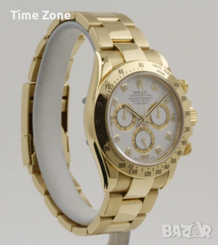 Rolex Cosmograph Daytona 40mm Yellow Gold White Dial Diamond Различни Варианти, снимка 8 - Мъжки - 54042430