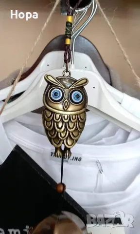 Вятърен звънец от метал Бухал , снимка 6 - Декорация за дома - 35950769