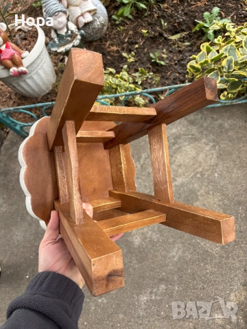 Столче / Табуретка от тиково дърво, снимка 5 - Други - 44077986