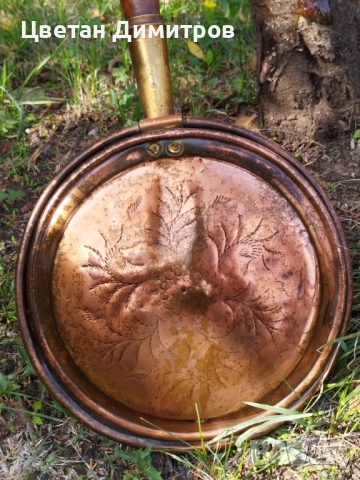 Антикварен меден нагревател за легло, снимка 7 - Антикварни и старинни предмети - 52052856