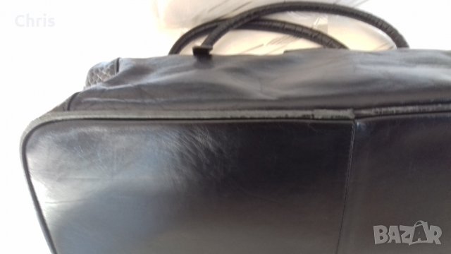 Черна чанта - естествена кожа, снимка 13 - Чанти - 31321257