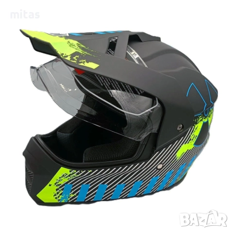 Кросова каска с визьор, Full Face, DOT, Размер: M; L; XL - Вело, Мото, снимка 5 - Аксесоари за велосипеди - 52147876