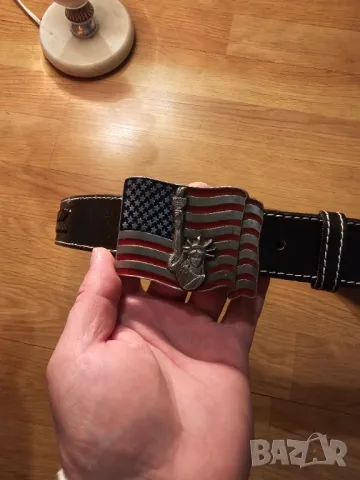 мъжки колан, рокерски колан, мото колан, колан за мотор, американски колан със статуята на свободата, снимка 2 - Колани - 49015962