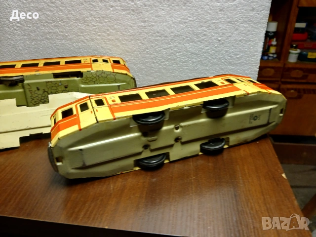 Стари немски тенекиени играчки трамвай., снимка 3 - Колекции - 54181926