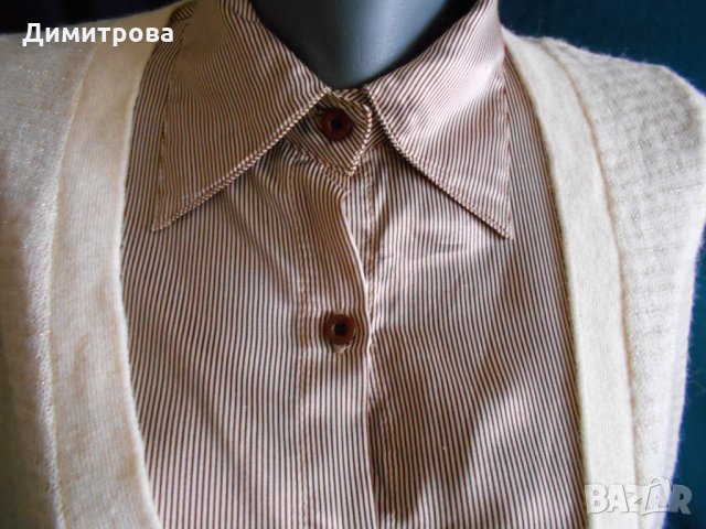 Риза-сатен и фина жилетка; Сет, снимка 2 - Жилетки - 31253280