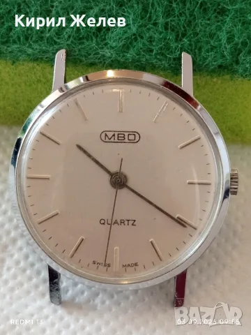 Класически модел мъжки часовник MBO QUARTZ SWISS MADE много красив стилен 54239