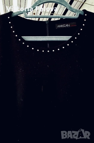 MARCCAIN оригинал черна рокля с метални капси премиум качество и стил, снимка 15 - Рокли - 53309712