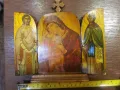 ръчно резбован стар триптих, снимка 10