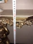 Страхотен бароков комплект дървена конзолна масичка с рамка, снимка 6