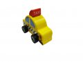 Играчка количка, Такси, Дървена, Жълта, 10х5 см, снимка 2