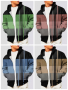 Мъжки суичър с цип и качулка с 3D печат, 4цвята , снимка 1