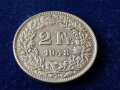 2 франка 1948 Швейцария СРЕБЪРНИ сребърна монета сребр