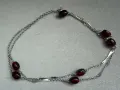 Винтидж старинно немско сребърно колие с естествен кехлибар , снимка 4