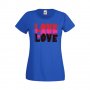 Дамска тениска Свети Валентин LOVE LOVE LOVE 1, снимка 1 - Тениски - 35648178