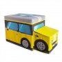 910 Детска сгъваема кутия за играчки кош столче табуретка автобус полиция, снимка 13