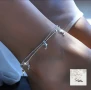 Сребърни гривни за глезен, снимка 4