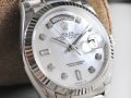 Унисекс часовник Rolex Day-Date 36 White Gold Mother of Pearl с автоматичен механизъм, снимка 3