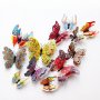 Комплект от 12 декоративни пеперуди, които да поставите на стената 3D с евтини магнитни декорации за, снимка 4