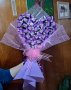 ЗАПОВЯДАЙТЕ!!🎀Светещи,ръчно изработен букет от шоколадови вафлички 💝🍫, снимка 1 - Романтични подаръци - 44197687
