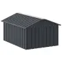 vidaXL Кучешка къща антрацит 116,5x153x81,5 см поцинкована стомана, снимка 7