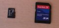 Адаптер за микро SD карта+микро SD карта,Sandisk, снимка 1 - Кабели и адаптери - 42444009